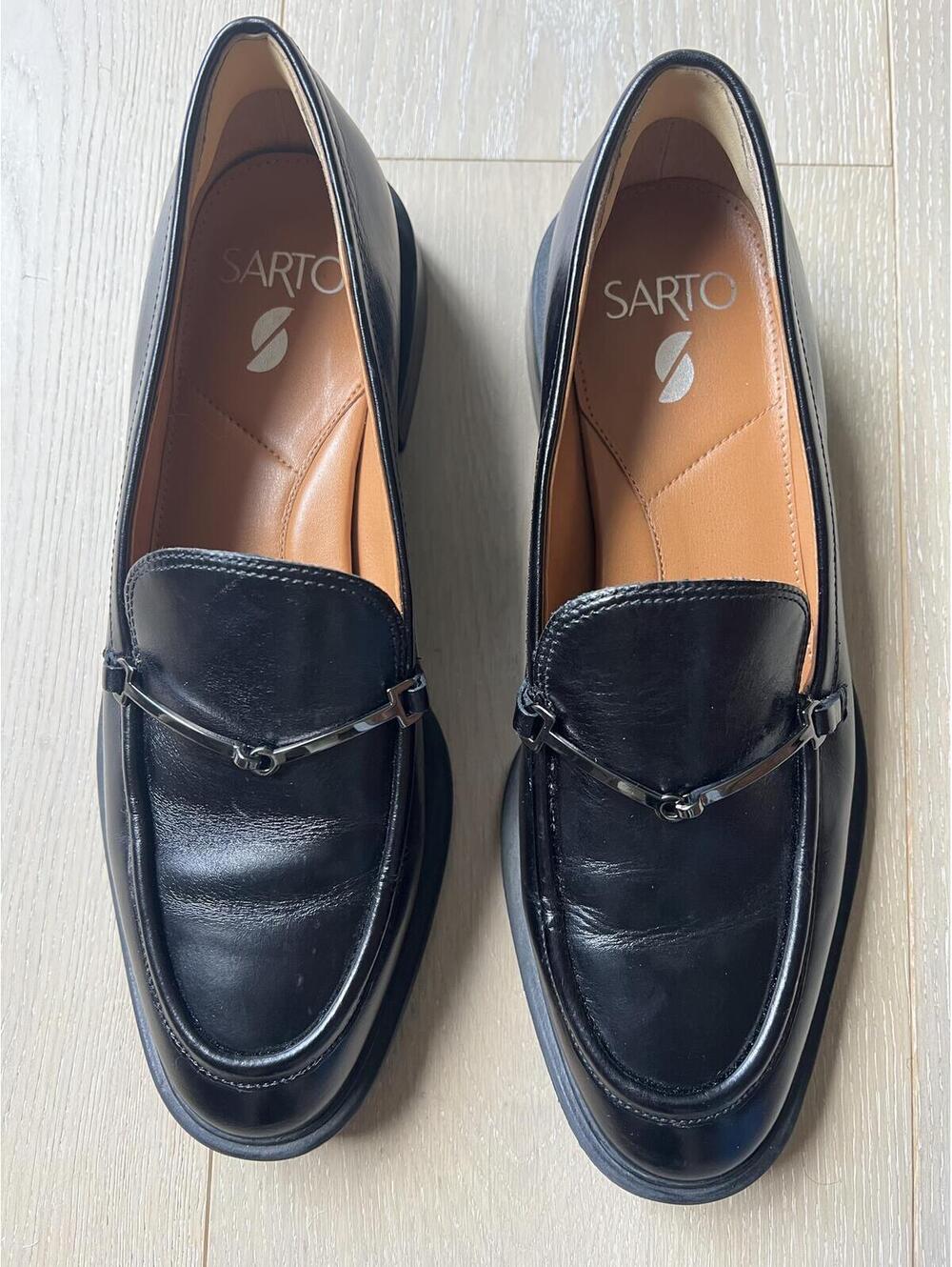 Sarto by Franco Sarto Black Leather Horsebit Loafers Women’s Size 7.5 EUC